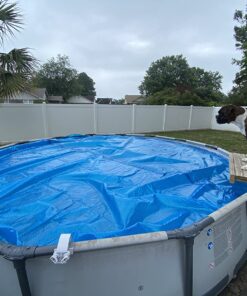 INTEX 28013E Solar Pool Cover: For 15ft Round Easy Set and Metal Frame Pools – Insulates Pool Water – Reduces Water Evaporation – Keeps Debris Out – Reduces Chemical Consumption 15 ft 28 81VJZYxXzyL