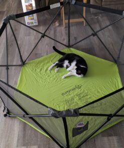 Summer Infant Pop ‘n Play Portable Playard, Green - Lightweight Play Pen for Indoor and Outdoor Use - Portable Playard with Fast, Easy and Compact Fold 47 81VLR4dUPwL