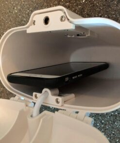 SAFEGO Portable Indoor/Outdoor Lock Box Safe with Key and Combination Access (White) White 49 81VLnXL9VsL