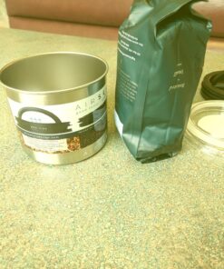 Planetary Design Airscape Stainless Steel Coffee Canister | Food Storage Container | Patented Airtight Lid | Push Out Excess Air Preserve Food Freshness (Medium, Brushed Steel) Medium 42 81VMWCaZ8SL