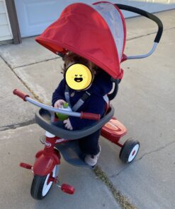 4-in-1 Stroll 'N Trike, Red Toddler Tricycle for Ages 1 Year -5 Years, 19.88" x 35.04" x 40.75" Classic 43 81VOP ShMTL