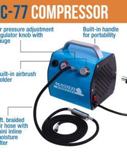 Bakery Airbrush Cake Kit with 3 Airbrushes, Compressor, 2 Air Hoses & 12 Color Chefmaster Food Coloring Set.7 fl Ounce 9 81VOQIiAQL