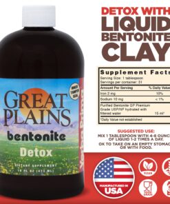 Yerba Prima Great Plains Bentonite Clay - Liquid Clay from Ancient Volcanic Ash - Natural Mineral Supplement 8 81VPFmIzVOL