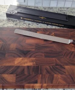 Ironwood Gourmet Large End Grain Prep Station Acacia Wood Cutting Board, 14 x 20-Inch, Brown 14" x 20" 42 81VRDswLr0L