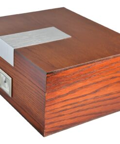 La Cubana Solid Wood Oak Cigar Humidor With Stainless Steel Plate, Holds 30-50 Cigars 11 81VRI6eHGDL