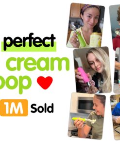 SUMO Ice Cream Scoop - Heavy Duty Stainless Steel Icecream Scooper, Comfortable Non-slip Grip Handle, Dishwasher Safe for Easy Cleaning, Green 1-Pack 17 81VSsHSwiL