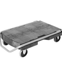 Rubbermaid Commercial Products Convertible Folding Utility Dolly/Cart/Platform Truck with wheels, FG440100BLA, 500 lbs Capacity, Black Triple Trolly 5" Casters 23 81VTHIRx5aL