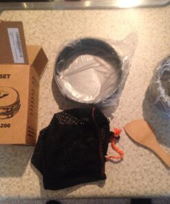 OuterEQ Camping Cookware Outdoor Mess Kit Lightweight Backpacking Cooking Set Picnic Pots and Pans 8pcs 34 81VV10e3tFL