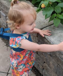 Toddler Leash & Harness for Child Safety - Keep Kids & Babies Close - Padded Shoulder Straps for Children's Comfort - Fits Toddlers w/ Chest Size 14-25.5 Inches - Kid Keeper by Mommy's Helper (Blue) 41 81VXc CQUiL