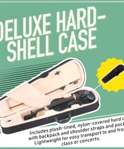 Mendini By Cecilio Violin For Beginners, Kids & Adults - Beginner Kit For Student w/Hard Case, Rosin, Bow - Starter Violins, Wooden Stringed Musical Instruments 1/2 MV300 Antique 23 81VXnFJ4qVL 2