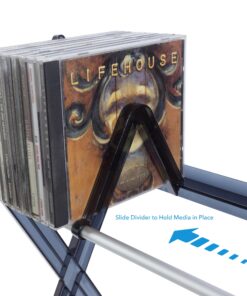 Atlantic Mitsu 5-Tier Portable Media Storage Rack – Protects & Organizes Prized Music, Movie & Video Games Collections, PN 64835195 in Smoke Media Rack 36 81VXuv3O2IL 1