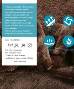 HYSEAS Flannel Fleece Throw Blanket Chocolate - Super Soft Plush Microfiber Solid Blanket for Couch, Bed, Chair, Sofa - Fuzzy Cozy Lightweight - 50x60 Inch Throw(50"x60") 21 81Vd14LXS3L