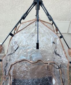 Sports Tent, MioTsukus Instant Weather Proof Pod, Pop Up Bubble Clear View Tent, All Weather Shelter with Extra Top Cover for Soccer, Football, and Other Outdoor Events- 1~4 People 40"l X 46"w X 65"h (1~2 Person) 77 81Vdo6vhbL