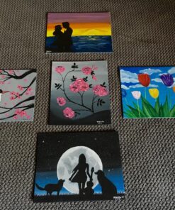 US Art Supply 8 X 10 inch Professional Artist Quality Acid Free Canvas Panel Boards for Painting Value Pack of 12 (1 Full Case of 12 Single Canvas Board Panels) 8" x 10" 60 81VdyBpZdDL