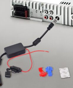 Bingfu Universal Car Stereo FM Radio Antenna Signal Booster Amplifier Amp,12V Power Supply DIN Plug Connector Adapter for Vehicle Truck SUV Car Audio Radio Stereo Media Head Unit Receiver 19 81Vefm68I2L