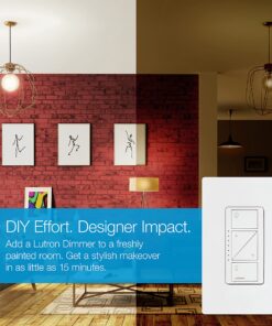 Lutron Caseta Smart Lighting Dimmer Switch for Wall and Ceiling Lights | PD-6WCL-BL | Black 1 Pack Smart Dimmer 19 81VevrOEgtL