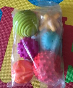 Infantino Textured Multi Ball Set - Toy for Sensory Exploration and Engagement for Ages 6 Months and up, 6 Piece Set 46 81VgRU EonL