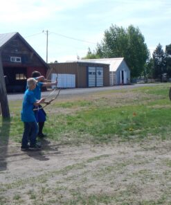 Adventure Awaits - 2-Pack Handmade Wooden Bow and Arrow Set - 20 Wood Arrows and 2 Quivers - for Outdoor Play 37 81VgkoghnzL