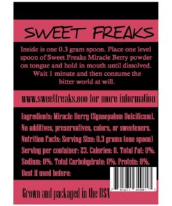 100% Organic Miracle Berry (Synsepalum Dulcificum) Powder 5 81Vh sAvTuL