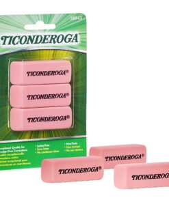 Ticonderoga Wedge Erasers, Pink, 3 Count 3 Count Pink 11 81ViMar4DWS