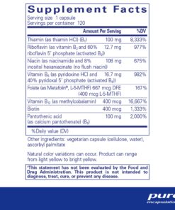 Alternative view of Pure Encapsulations B-Complex Plus - B Vitamins Supplement to Support Neurological Health, Cardiovascular Health, Energy Levels & Nervous System Support* - with Vitamin B12 & More - 120 Capsules 120 Count (Pack of 1) Standard Packaging
