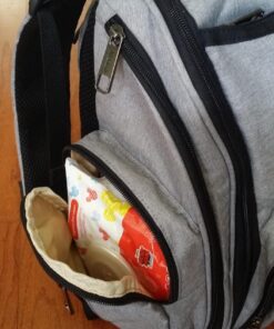 Mancro Diaper Bag Backpack, Large Multifunction Waterproof Travel Baby Changing Bag for Dad Mom with 4 Insulated Pockets and Stroller Straps, Maternity Baby Bag for Boys Girls, Grey Austere Grey 73 81VkQ6svfQL