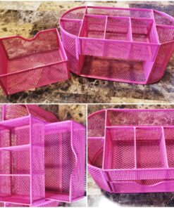Mesh Desk Organizer Office Supply Caddy Drawer with Pen Holder Collection Pink 23 81VlC1qeuAL