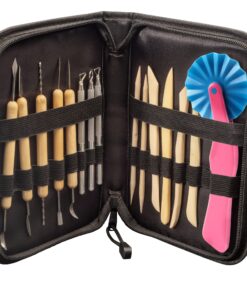 Sculpt Pro Pottery Tool Starter Kit - 15-Piece 26-Tool Beginner's Clay Ceramics Modeling Carving Sculpting Set -Arts and Crafts School Project, w Carrying Case, Birthday Gift for Kids 1 34 81VlGKApCiL