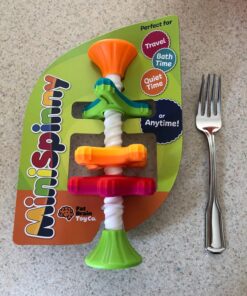 Fat Brain Toys MiniSpinny - Travel-Friendly Spinning, Textured Sensory Baby Toy Modern 23 81VlV2v0cRL