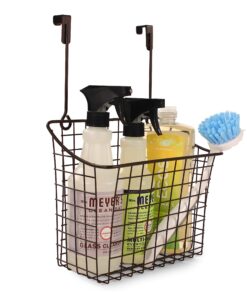 Spectrum Grid Over The Cabinet Wire Storage Basket Large (Bronze) - Organizer for Bathroom, Kitchen, Under Sink, Pantry, Hair Tools, & More 26 81Vm1XRFItL