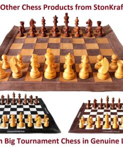 StonKraft Wooden Chess Board Game Set with Wooden Magnetic Chess Pieces (12" X 12" Inches) 15 81Vmw1qCJFL