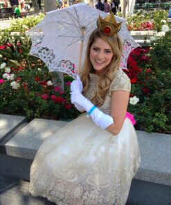 Disguise Women's Nintendo Super Mario Bros.Princess Peach Adult Costume Accessory Kit One Size Gold/Red/Green/White 27 81VnZ6vnekL