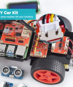 SunFounder Smart Video Car Kit V2.0 PiCar-V Robot Kit for Raspberry Pi 4 Model B 3B+ 3B Graphical Visual Programming Language, Video Transmission, Remote Control by UI on Windows Mac Web Browser Picar-v-2.0 20 81Vq4yHM3JL
