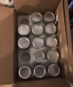 VERONES Mason Jars 8 OZ, 8 OZ Canning Jars Jelly Jars With Regular Lids, Ideal for Jam, Honey, Wedding Favors, Shower Favors, 15 PACK Diamond-15pack-8oz 40 81VrXlu9D4L