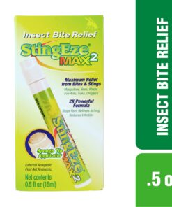 StingEze MAX Bug Bite Relief, Maximum Itch Relief from Bug Bites and Stings, Stops Pain, Relieves Itching, Reduces Infection - 0.5 oz Travel Pen Dauber 19 81VsRJgbcfL