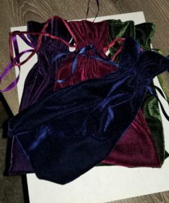 Paper Mart Tarot Rune Bag Bundle of 4: Moss Green, Navy Blue, Purple, Wine 6" x 9" 34 81VsXaSLuL