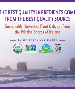 New Chapter Calcium Supplement - Bone Strength Organic Red Marine Algae Calcium - with Vitamin D3+K2 + Magnesium, 70+ Trace Minerals for Bone Health, Gluten Free, Easy to Swallow - 180 Slim Tablets 180 Count (Pack of 1) 20 81Vt6kjHHL