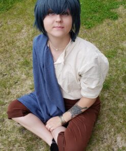 Yak & Yeti Mens Tunic Muslin Cotton Cream Colored 3-button Loop Closure, Mandarin Collar Medium 10 81VtAP073fL