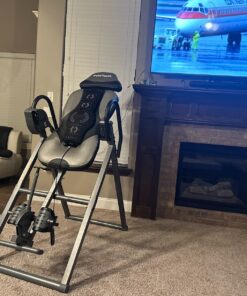 INNOVA HEALTH AND FITNESS ITM5900 Advanced Heat and Massage Inversion Table, Gray/Black 54 81VuFdfPI3L