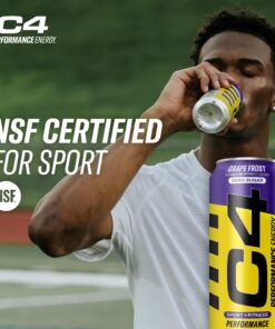 C4 Energy Carbonated Zero Sugar Energy Drink, Pre Workout Drink + Beta Alanine, Purple Frost, 16 Fl Oz (Pack of 12) Grape Frost 16 Fl Oz (Pack of 12) 12 81VxkmrBOdL