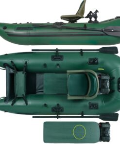 Sea Eagle 285 Frameless Inflatable 9’ Pontoon Fishing Boat - 1 Person- Lightweight, Portable-Perfect for Hunting & Fishing-Sets up in 5 Minutes 285fpb Frameless Fishing Boat Pro Package 30 81VzvxxlilL