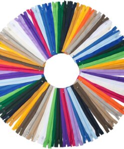 YAKA 60pcs 9 Inch Nylon Coil Zippers Sewing Zippers for Tailor Sewing Crafts (20 Color) Mixed 30 81W DCMNgLL