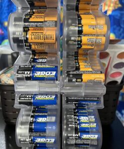 Battery Ladder (TM) Clear AA & AAA Combo Battery Holder/Storage - Vertical Organizer Case That Holds 28 AAA & 20 AA Batteries - Stackable, Expandable and Wall Mountable - Combo Pack 28 81W XpOSRJL