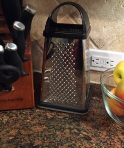 Oliver & Kline Boxed Grater, Stainless Steel Box Surface Glide Technology & Vegetable Slicer Grater with Container for Storage Space A+ Kitchen Gift-4 Sided for Vegetables, Fruit 36 81W1giJfpkL