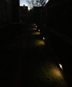 GIGALUMI 12 Pcs Solar Deck Lights, Bronze Finished Waterproof Led Solar Lamp for Outdoor Pathway, Yard, Patio, Stairs, Step and Fences. (Warm White) Warm White 40 81W24fUBHL