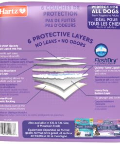 Hartz Home Protection Lavender Scented Dog Pads, 50 count, Super Absorbent & Won't Leak, Odor Eliminating 21 x 21 (50 count) 27 81W2P8GhmWL 2