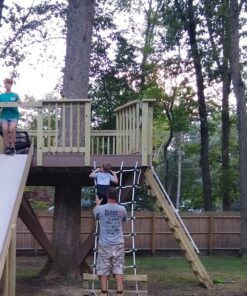 Safe Kidz Cargo Climbing Net, 100% Polyester Rope Ladder, 96" L x 30" W + Drill Bit & Instructions Regular 36 81W2r10RmEL