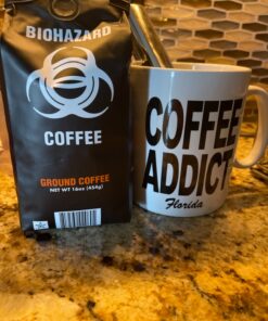 Biohazard Ground Coffee, The World's Strongest Coffee 928 mg Caffeine (16 oz) 1 Pound (Pack of 1) 23 81W2v7Z3FOL