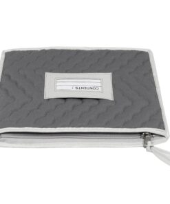 Richard's Homewares - Micro Fiber Deluxe Six Piece Accessory Storage Set - Gray (1 Pack) 1 Pack 19 81W4COWZPaL