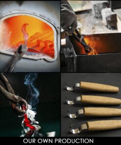 BeaverCraft Wood Carving Hook Knife SK1 for Carving Spoons Kuksa Bowls and Cups Spoon Carving Tools Basic Crooked Knife for Professional Spoon Carvers and Beginners Right-Handed Hook Knife 32 81W5XfmbwZL